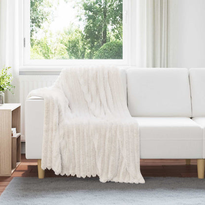 Throw Blankets 6 pcs Cream 150 x 130 cm Fleece