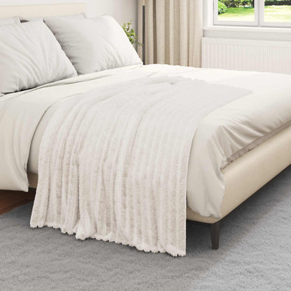 Throw Blankets 6 pcs Cream 150 x 130 cm Fleece