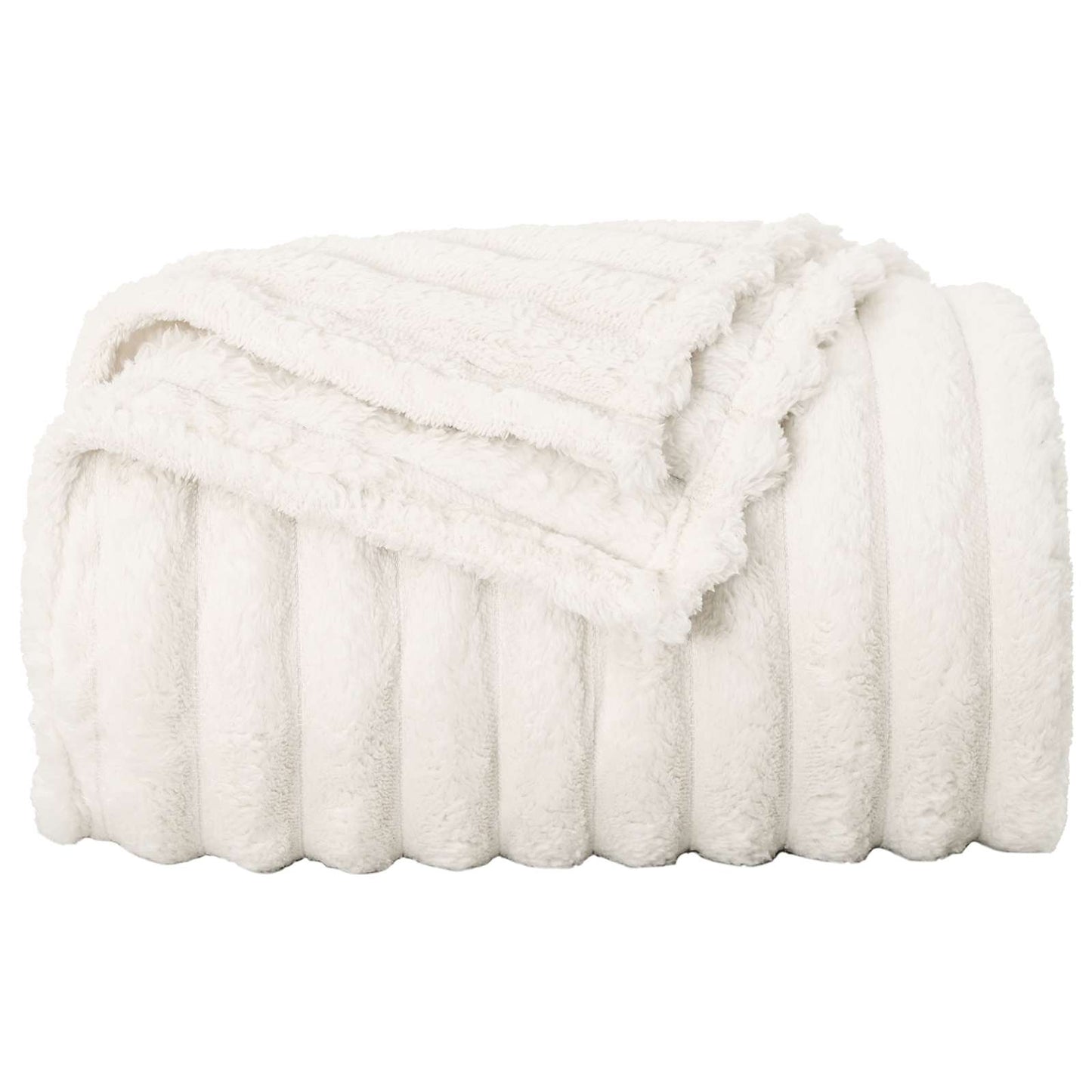 Throw Blankets 6 pcs Cream 150 x 130 cm Fleece