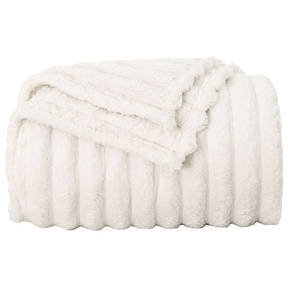 Throw Blankets 6 pcs Cream 150 x 130 cm Fleece