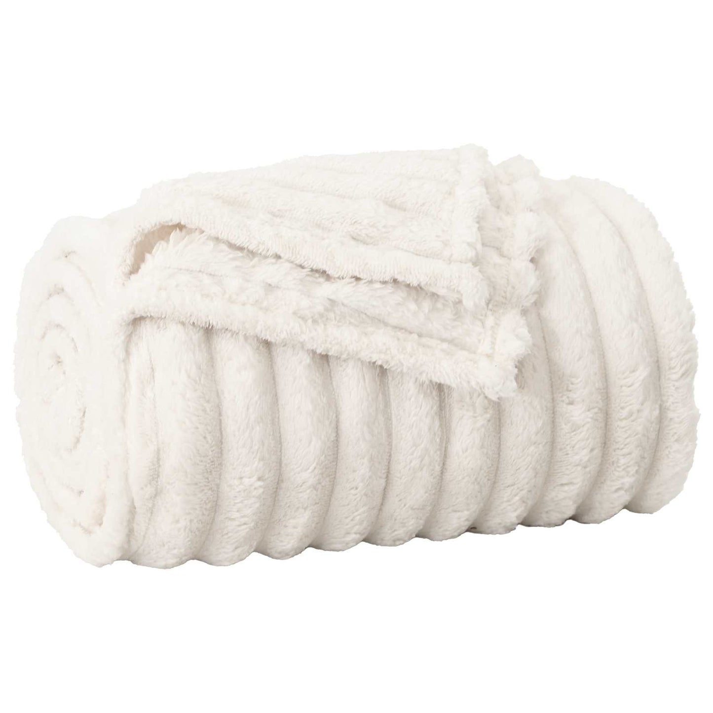 Throw Blankets 6 pcs Cream 270 x 240 cm Fleece