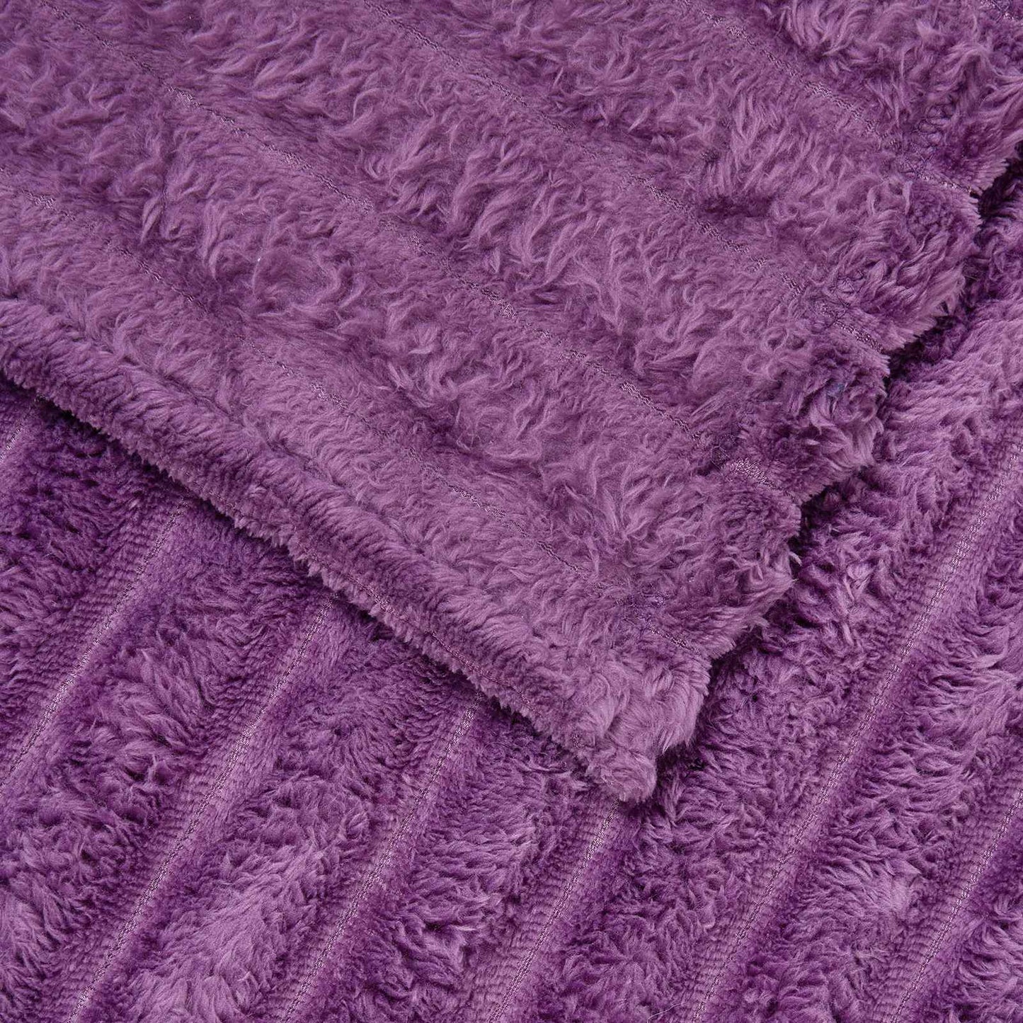 Throw Blankets 6 pcs Purple 240 x 220 cm Fleece