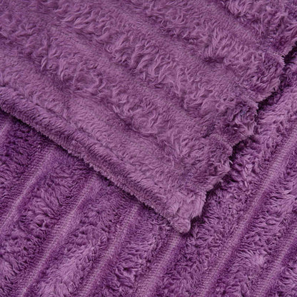 Throw Blankets 6 pcs Purple 240 x 220 cm Fleece