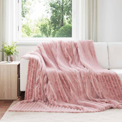 Throw Blankets 6 pcs Pink 270 x 240 cm Fleece