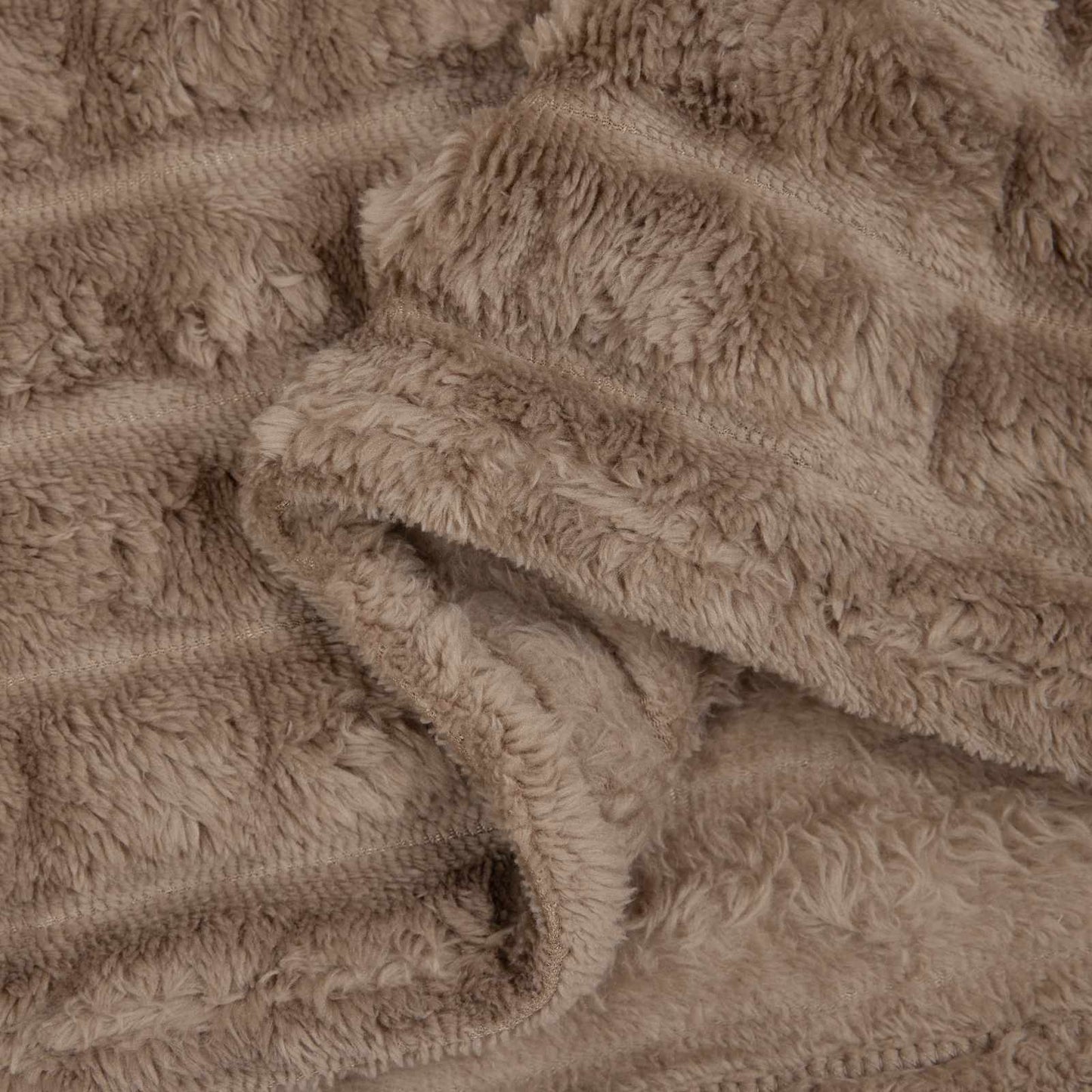 Throw Blanket Camel 150 x 130 cm Fleece