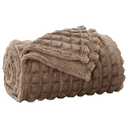Throw Blanket Camel 240 x 220 cm Fleece