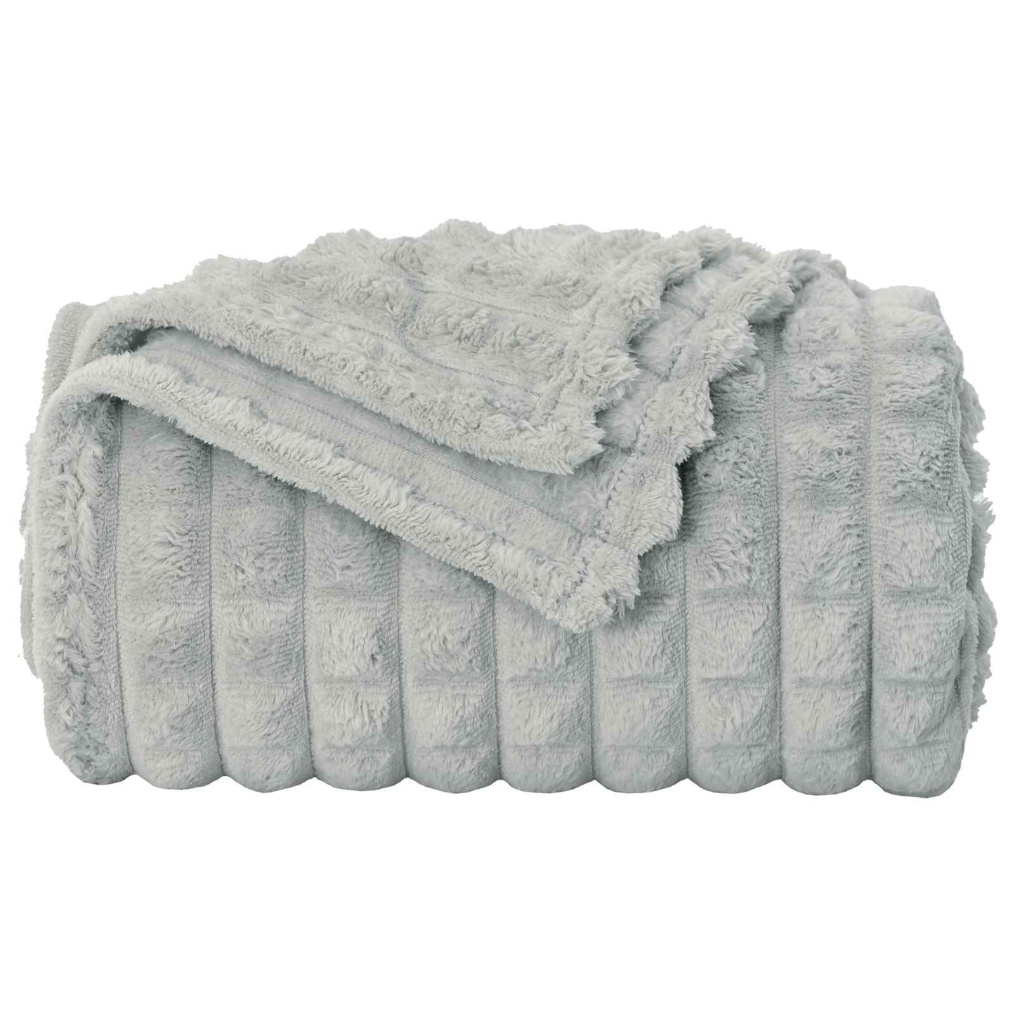 Throw Blanket Grey 200 x 150 cm Fleece