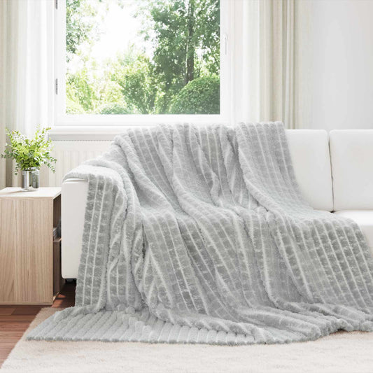 Throw Blanket Grey 240 x 220 cm 1.38 kg Fleece