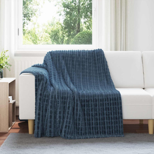 Throw Blanket Navy Blue 200 x 150 cm 0.75 kg Fleece