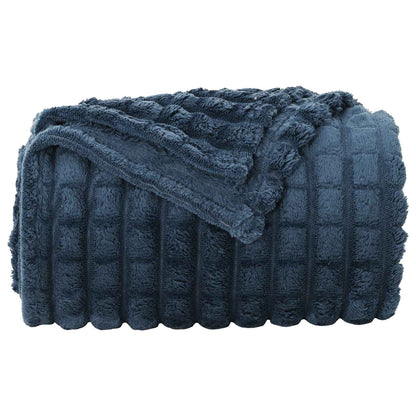Throw Blanket Navy Blue 270 x 240 cm Fleece