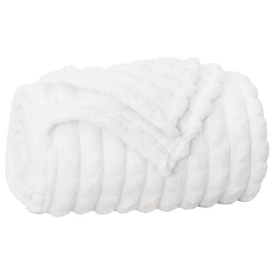 Throw Blanket White 150 x 130 cm 0.5 kg Fleece