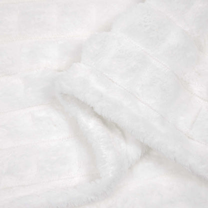 Throw Blanket White 200 x 150 cm Fleece