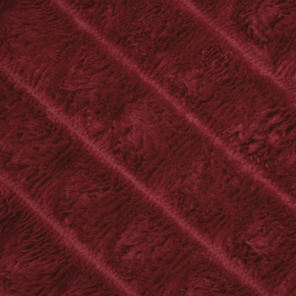 Throw Blanket Bordeaux Red 270 x 240 cm Fleece