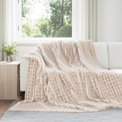 Throw Blankets 6 pcs Beige 240 x 220 cm Fleece