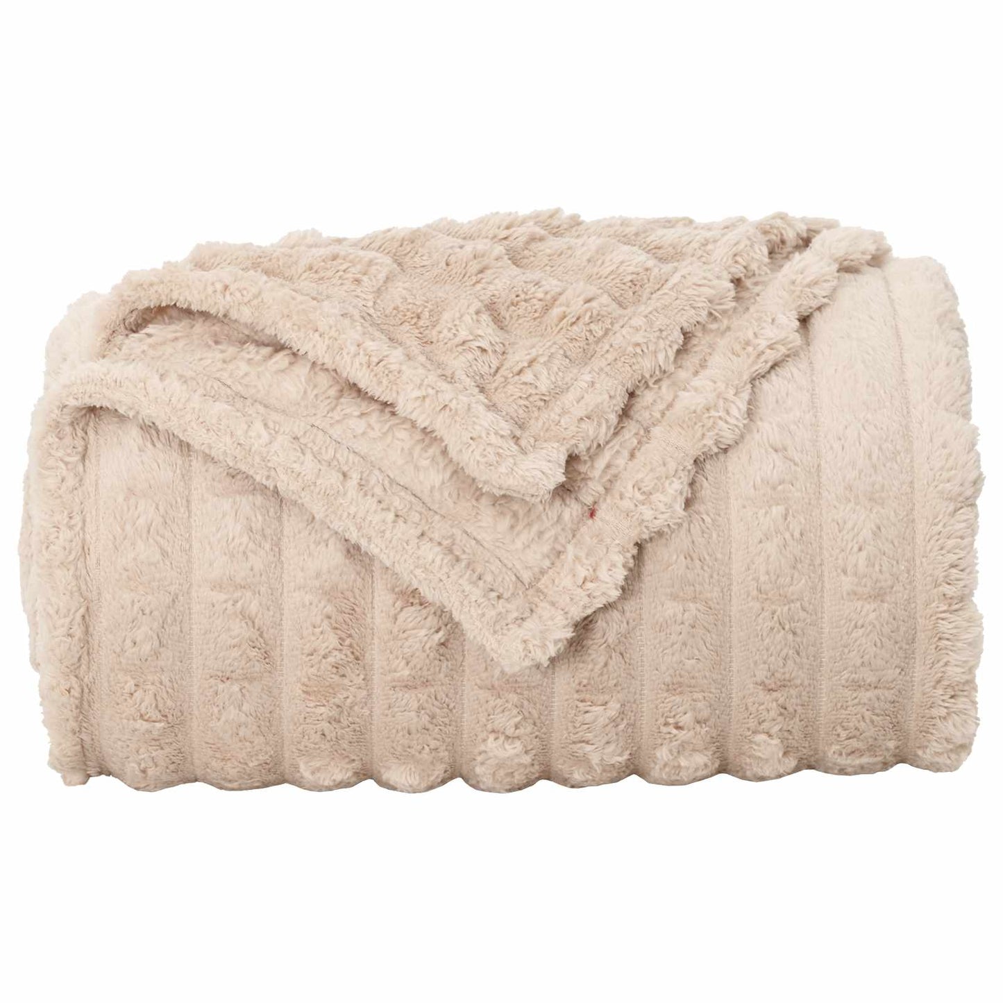 Throw Blankets 6 pcs Beige 240 x 220 cm Fleece