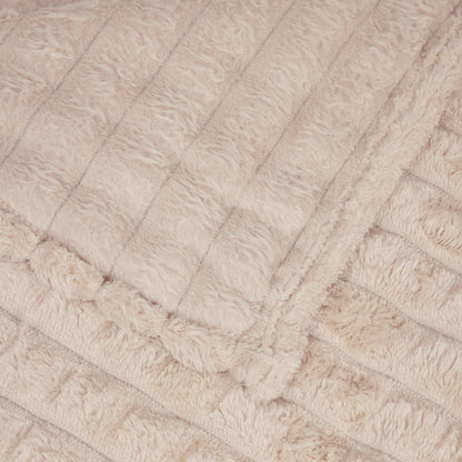 Throw Blankets 6 pcs Beige 270 x 240 cm Fleece
