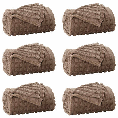 Throw Blankets 6 pcs Camel 150 x 130 cm Fleece