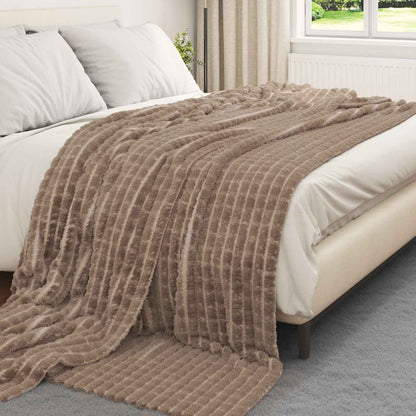 Throw Blankets 6 pcs Camel 240 x 220 cm Fleece