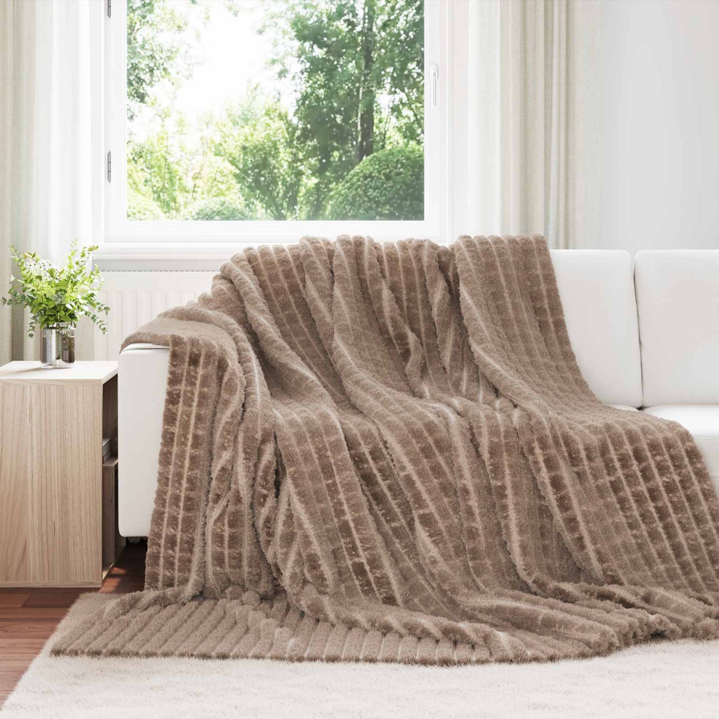 Throw Blankets 6 pcs Camel 270 x 240 cm Fleece