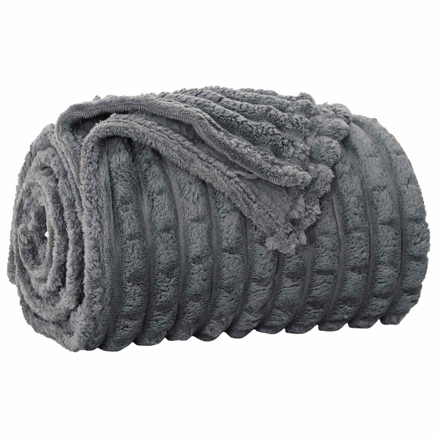 Throw Blankets 6 pcs Dark Grey 150 x 130 cm Fleece