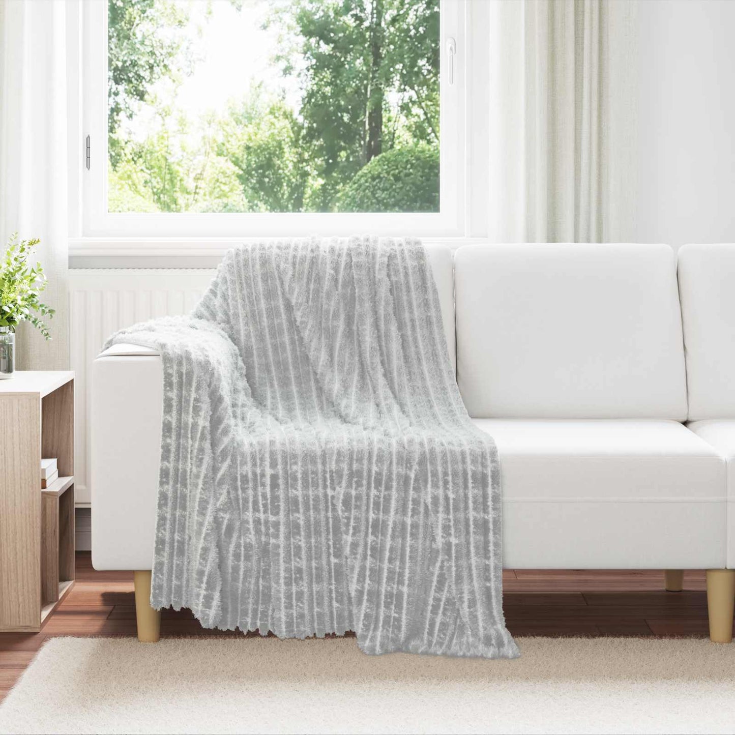 Throw Blankets 6 pcs Grey 150 x 130 cm Fleece