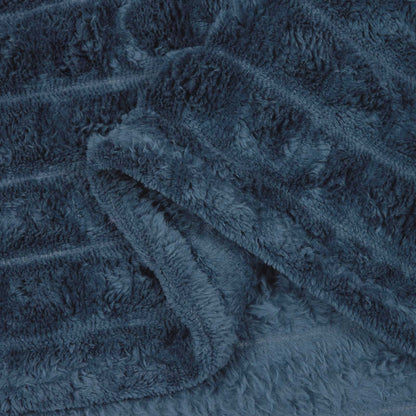 Throw Blankets 6 pcs Navy Blue 150 x 130 cm Fleece