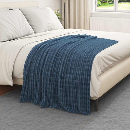 Throw Blankets 6 pcs Navy Blue 150 x 130 cm Fleece