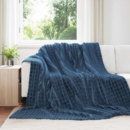 Throw Blankets 6 pcs Navy Blue 270 x 240 cm Fleece