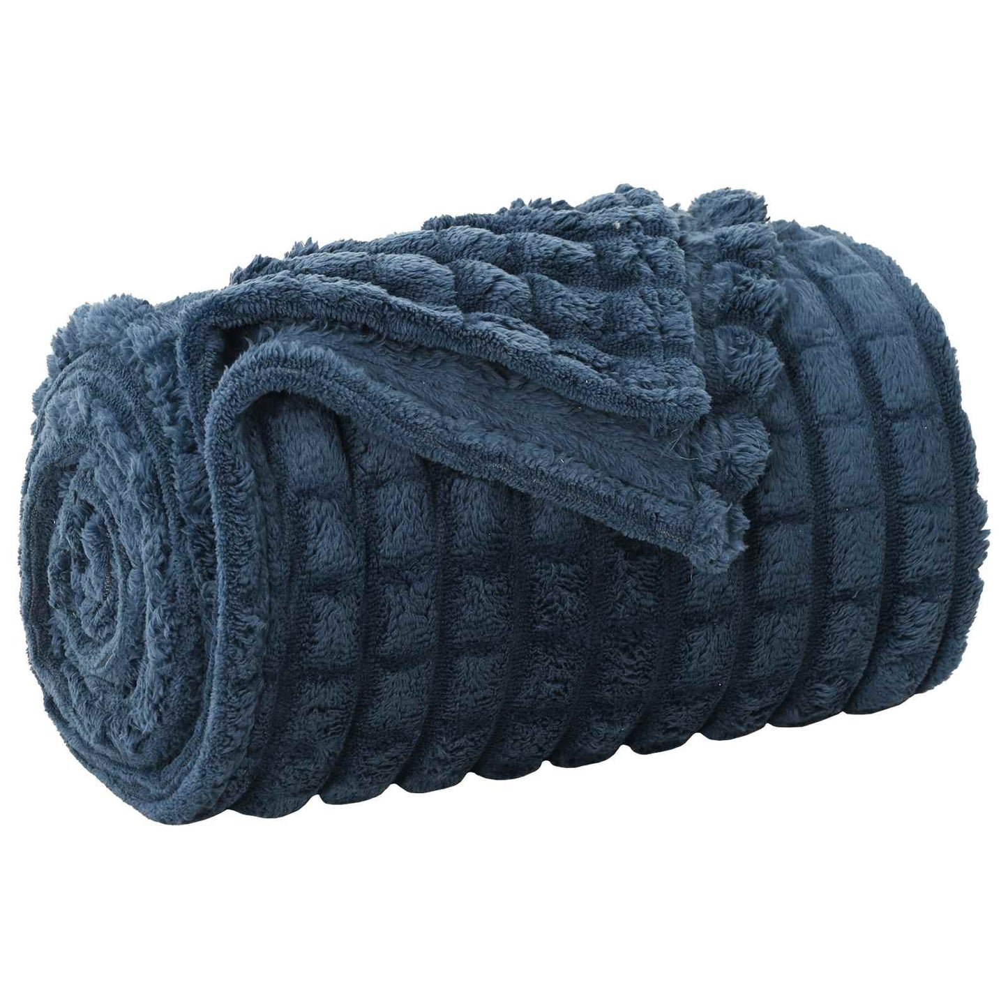 Throw Blankets 6 pcs Navy Blue 270 x 240 cm Fleece