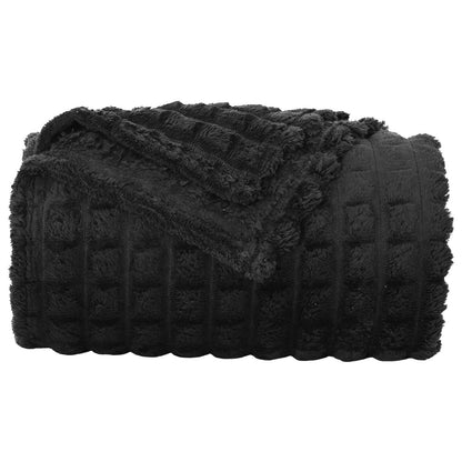 Throw Blankets 6 pcs Black 200 x 150 cm Fleece