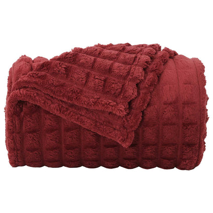 Throw Blankets 6 pcs Bordeaux Red 200 x 150 cm Fleece