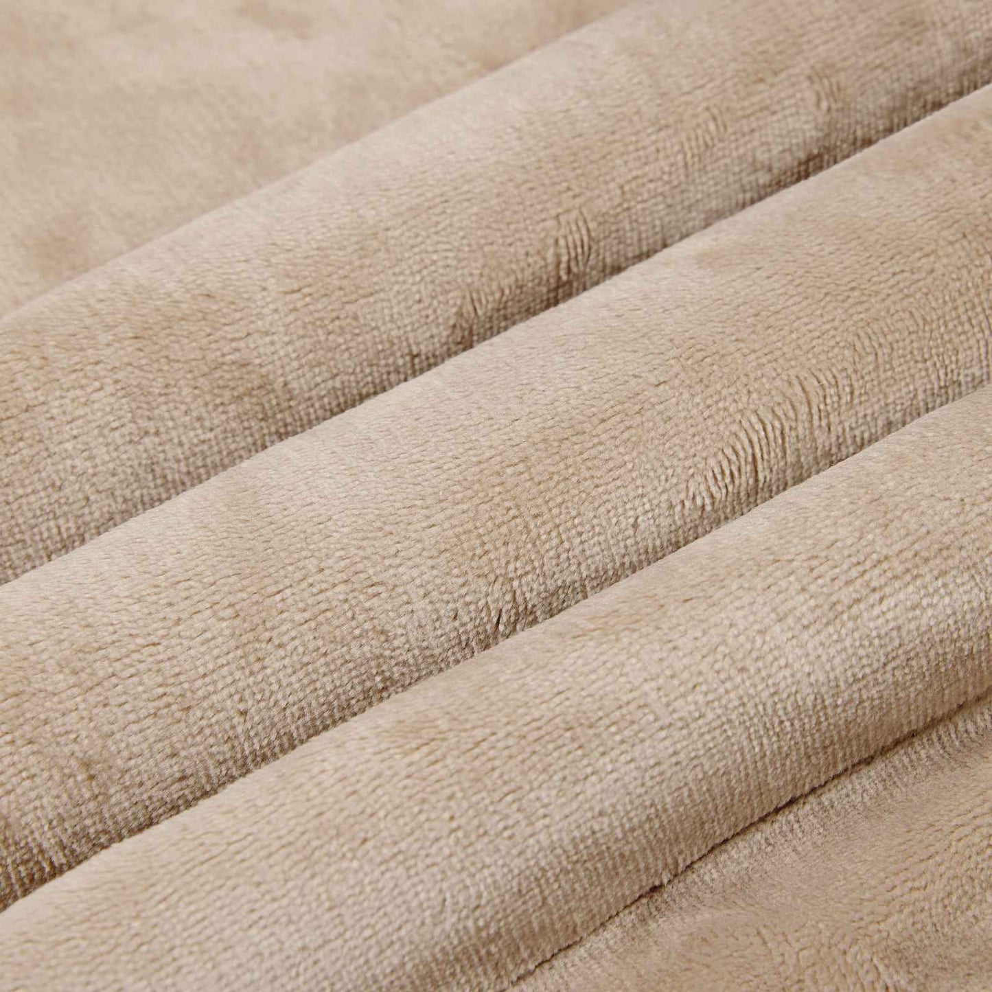 Throw Blanket Beige 130 x 150 cm Fleece