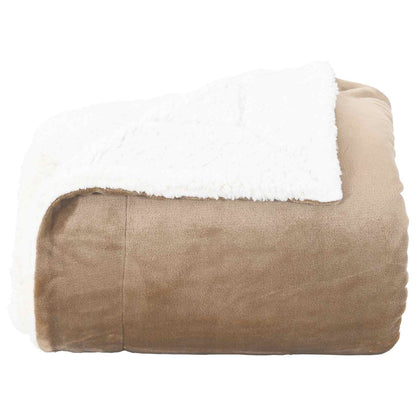 Throw Blanket Camel 130 x 150 cm Fleece