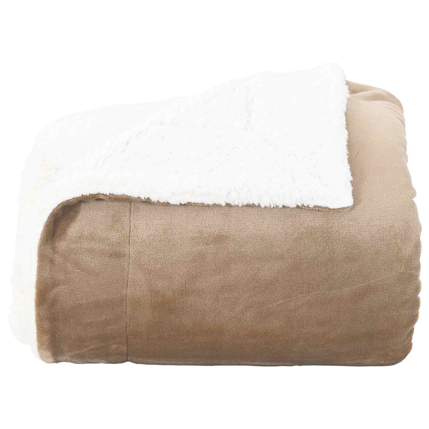 Throw Blanket Camel 220 x 240 cm Fleece