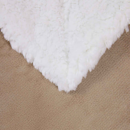 Throw Blanket Camel 240 x 270 cm Fleece