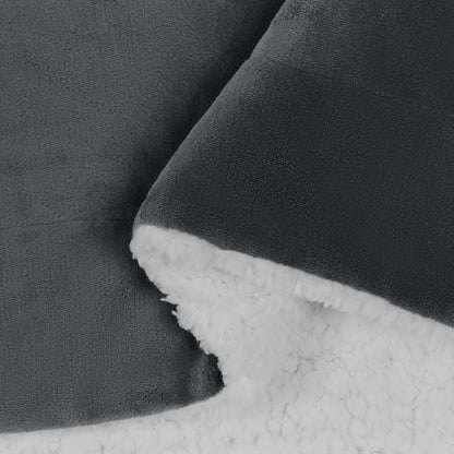 Throw Blanket Dark Grey 150 x 200 cm Fleece