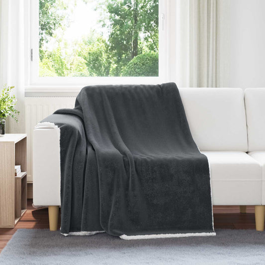 Throw Blanket Dark Grey 150 x 200 cm 1.64 kg Fleece