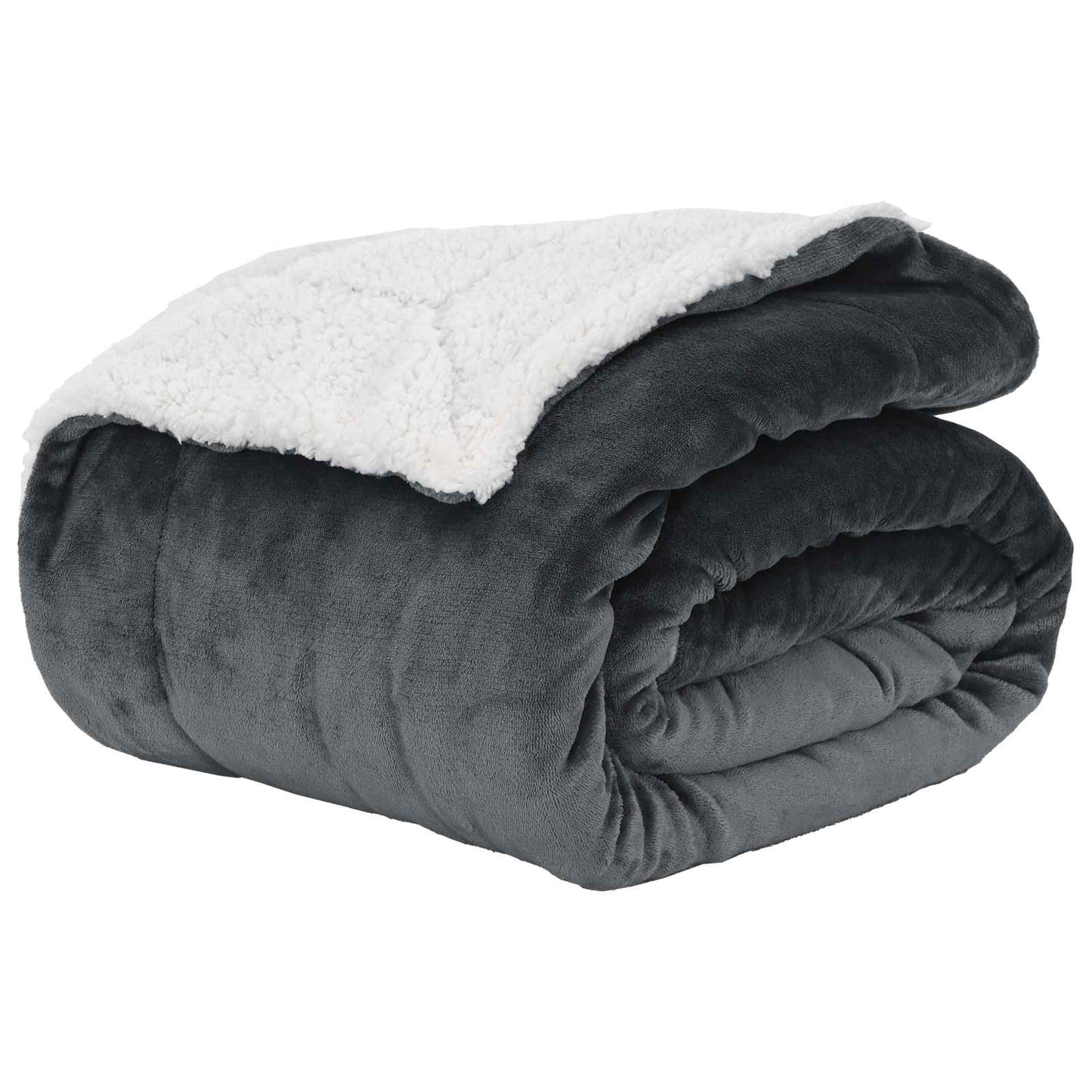 Throw Blanket Dark Grey 150 x 200 cm Fleece