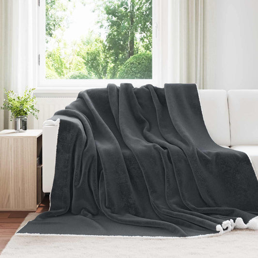 Throw Blanket Dark Grey 220 x 240 cm 2.67 kg Fleece