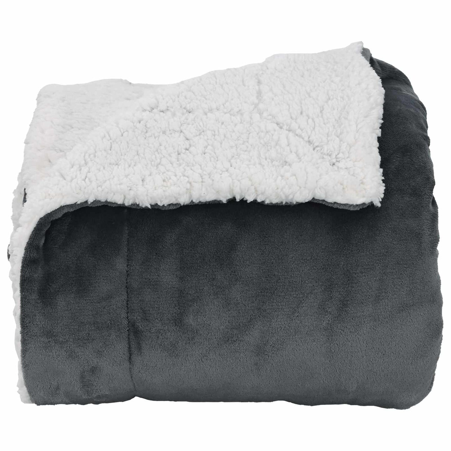 Throw Blanket Dark Grey 240 x 270 cm Fleece