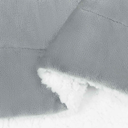 Throw Blanket Grey 130 x 150 cm Fleece