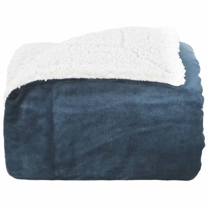 Throw Blanket Navy Blue 220 x 240 cm Fleece