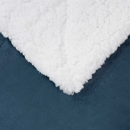 Throw Blanket Navy Blue 240 x 270 cm Fleece