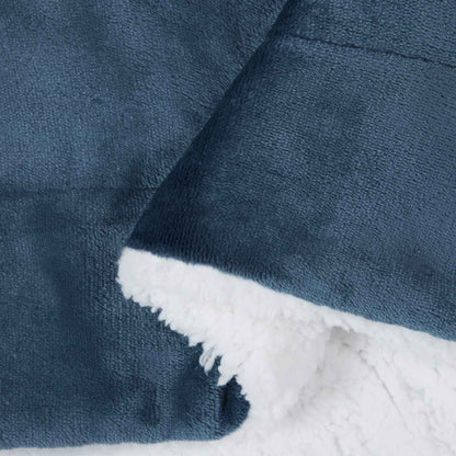 Throw Blanket Navy Blue 240 x 270 cm Fleece
