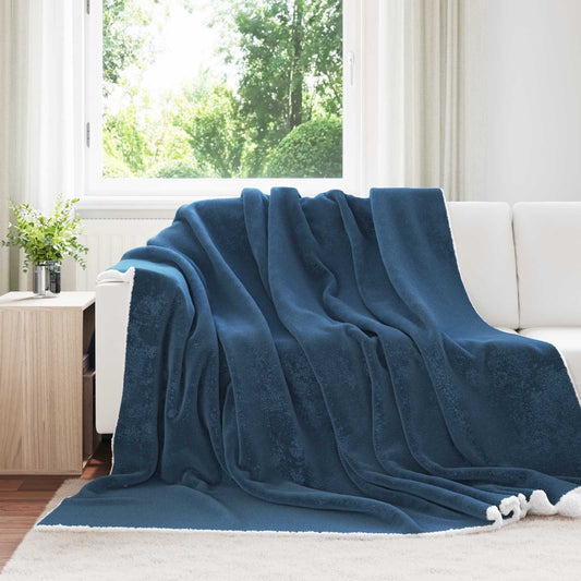 Throw Blanket Navy Blue 240 x 270 cm 3.17 kg Fleece