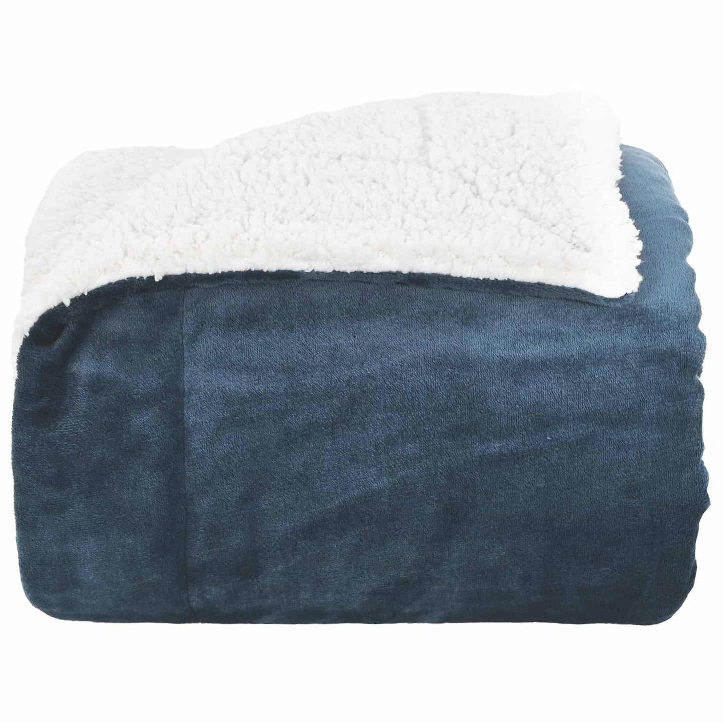 Throw Blanket Navy Blue 240 x 270 cm Fleece