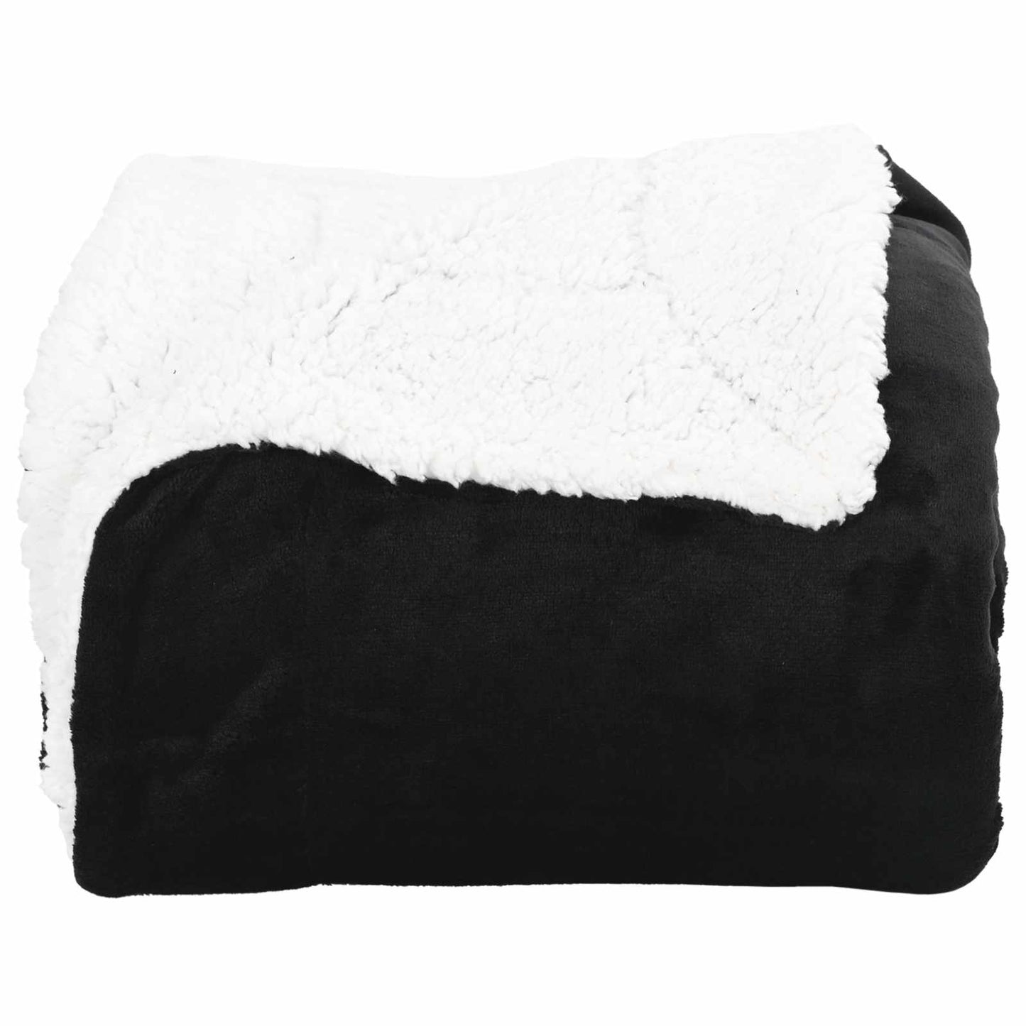 Throw Blanket Black 130 x 150 cm Fleece