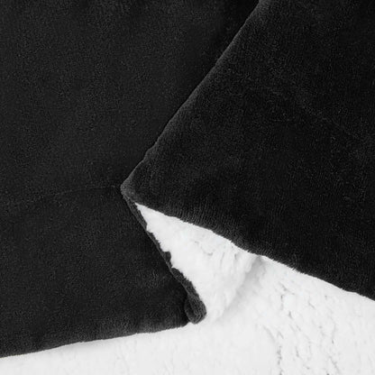 Throw Blanket Black 150 x 200 cm Fleece