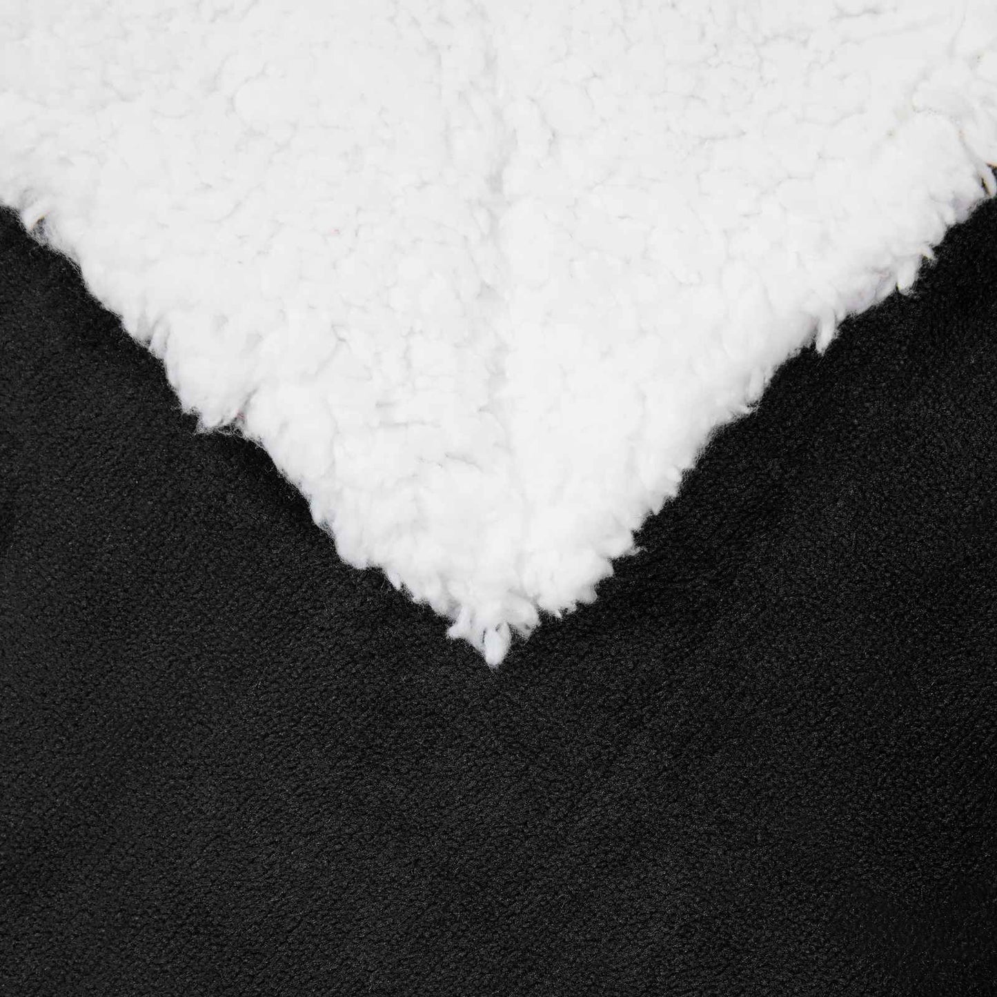 Throw Blanket Black 220 x 240 cm Fleece