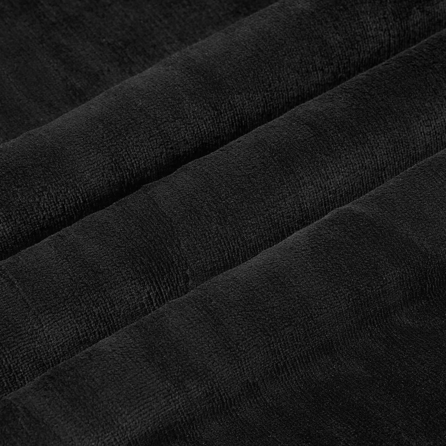 Throw Blanket Black 240 x 270 cm Fleece